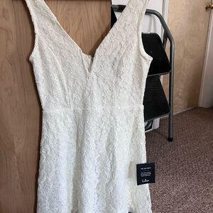 Lulu's Ivory Lace Dress
